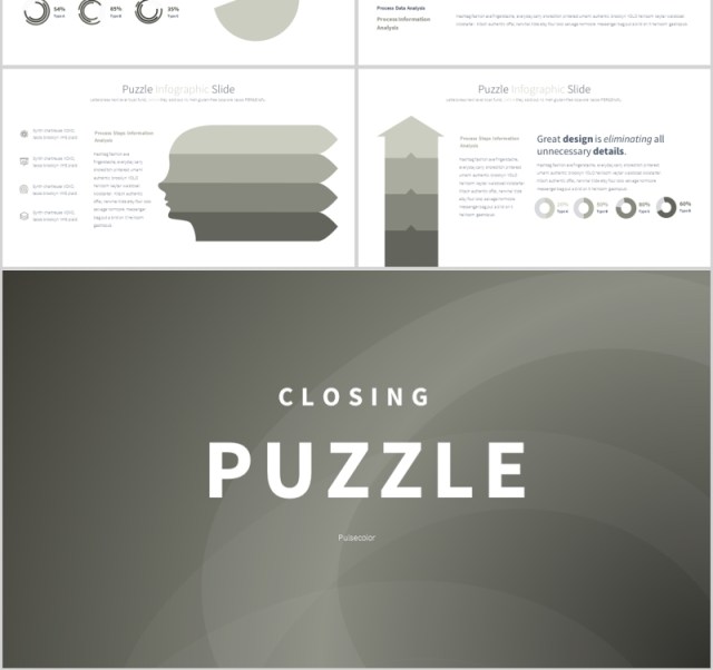 拼图PPT信息图表模板PUZZLE PowerPoint Infographics Slides 拼图PPT信息图表模板PUZZLE PowerPoint Infographics Slides