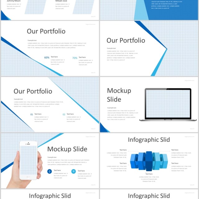 简约企业公司介绍产品宣传PPT版式模板Dogma - Powerpoint Template