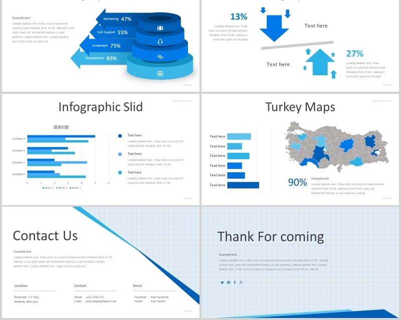 简约企业公司介绍产品宣传PPT版式模板Dogma - Powerpoint Template