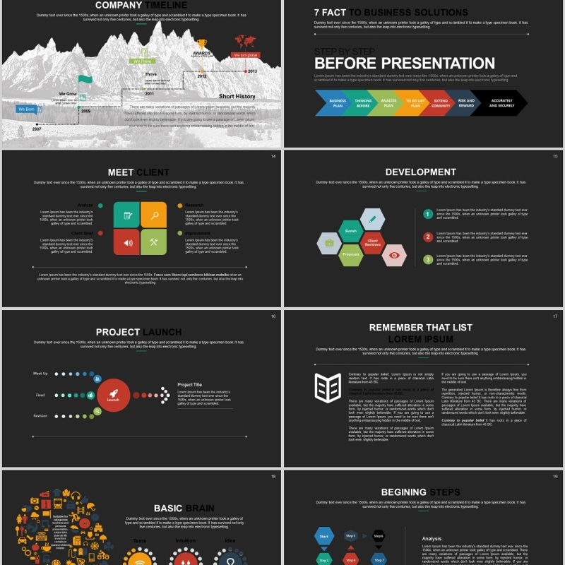 商务工作通用PPT信息图表可视化模板Blega Powerpoint