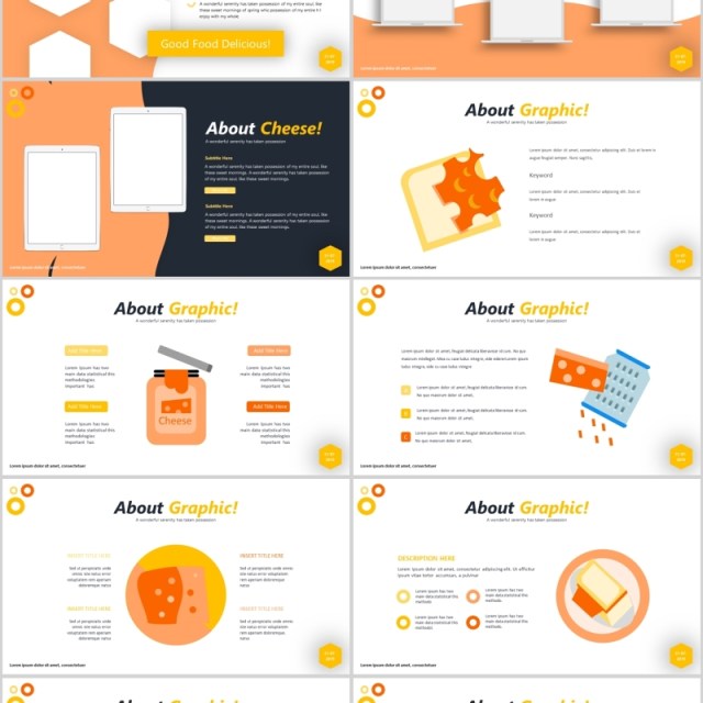 面包甜点美食餐饮PPT模板Cheezy Powerpoint Template 面包甜点美食餐饮PPT模板Cheezy Powerpoint Template
