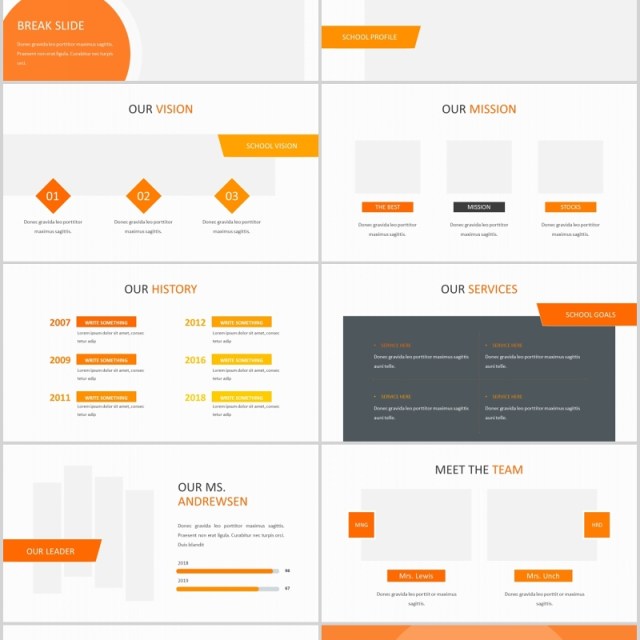 橙色简约学校教育宣传PPT图片排版模板School - Powerpoint Template 橙色简约学校教育宣传PPT图片排版模板School - Powerpoint Template