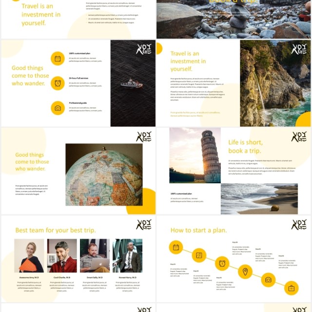 远航旅游商务宣传展示PPT模板voyage travel business powerpoint template