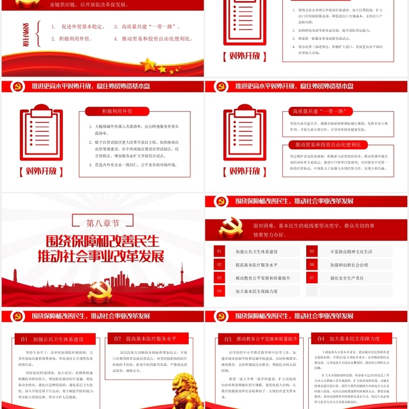 学习解读两会重点精神政府工作报告党建PPT模板