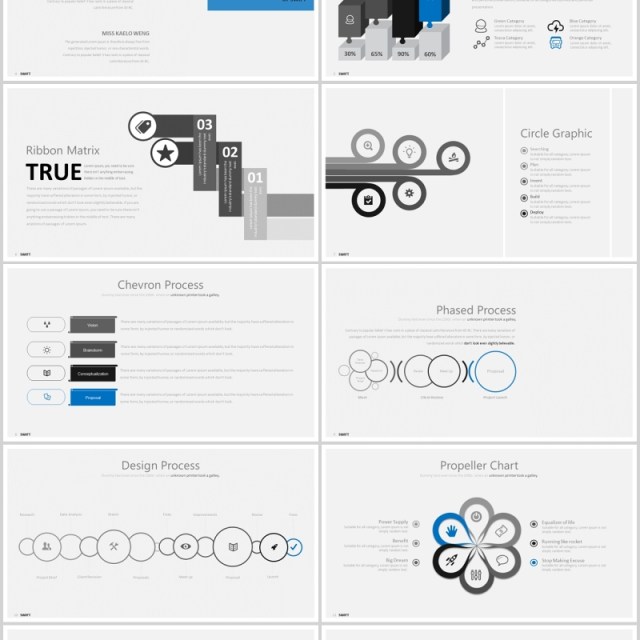 高端商务过程图拼图PPT可插图素材模板SWIFTT Powerpoint