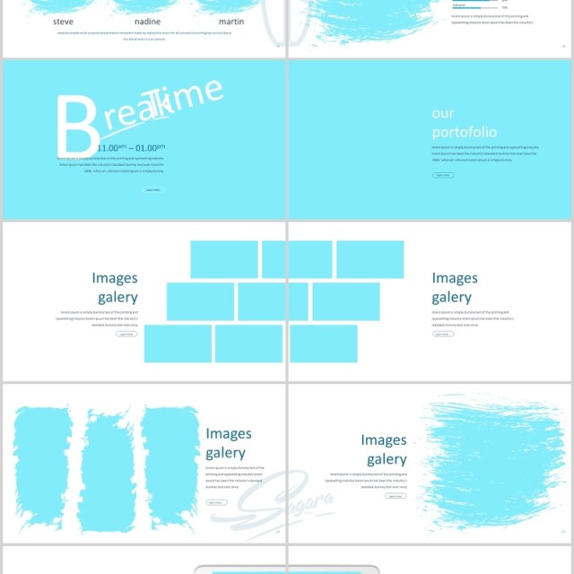 户外冲浪旅游度假宣传PPT图文排版模板Sagara Powerpoint Template