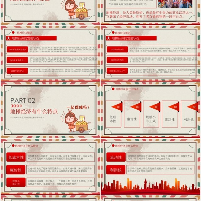 解读地摊经济摆摊报告PPT模板 解读地摊经济摆摊报告PPT模板