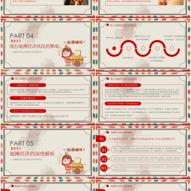解读地摊经济摆摊报告PPT模板 解读地摊经济摆摊报告PPT模板