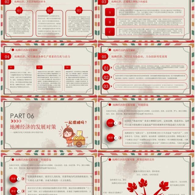 解读地摊经济摆摊报告PPT模板 解读地摊经济摆摊报告PPT模板