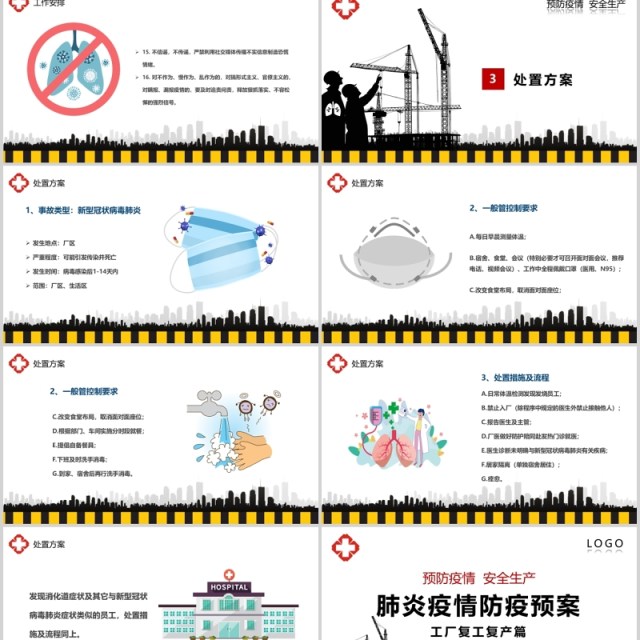 肺炎疫情防疫预防工厂复工复产PPT模板 肺炎疫情防疫预防工厂复工复产PPT模板