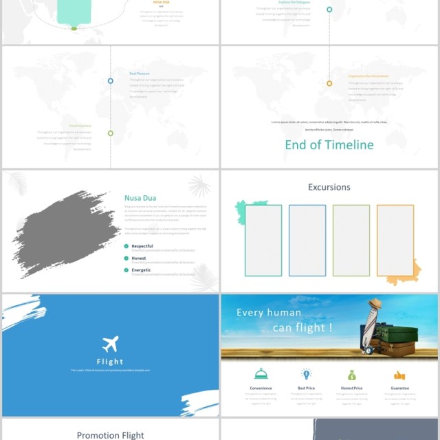 优质的旅游项目计划宣传PPT模板可视化版式设计Triping Travel Powerpoint Template