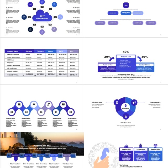 简约紫色销售业绩PPT信息图表 简约紫色销售业绩PPT信息图表