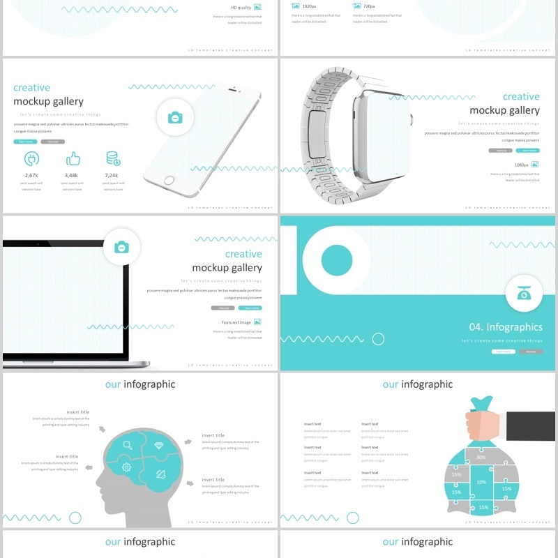 企业宣传公司介绍PPT版式模板Ten - Powerpoint Template