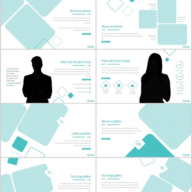 简洁公司介绍产品项目宣传PPT版式模板Quda - Powerpoint Template 简洁公司介绍产品项目宣传PPT版式模板Quda - Powerpoint Template