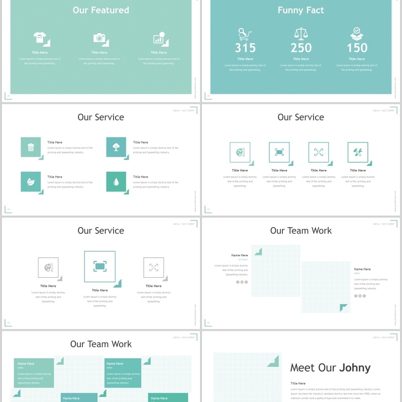 公司历程发展时间轴企业宣传PPT模板版式设计Corner - Powerpoint Template