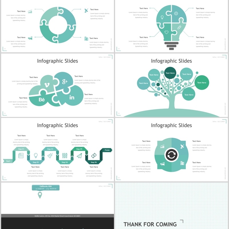 公司历程发展时间轴企业宣传PPT模板版式设计Corner - Powerpoint Template