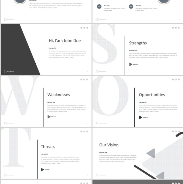 商务SWOT分析公司介绍PPT模板版式设计Nora - Powerpoint Template 商务SWOT分析公司介绍PPT模板版式设计Nora - Powerpoint Template