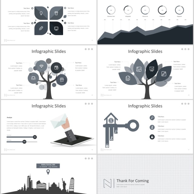 商务SWOT分析公司介绍PPT模板版式设计Nora - Powerpoint Template