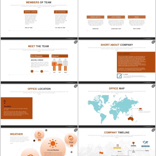 可视化信息图表流程图商务图片排版PPT模板素材Bolet Powerpoint