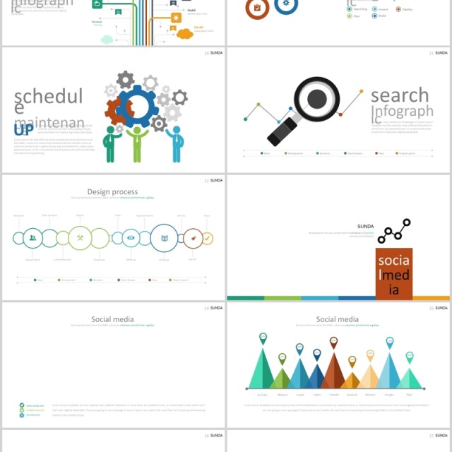 商务创意图形可视化图表PPT可插图模板素材SUNDA Powerpoint