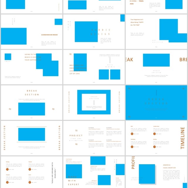 简约时尚欧美PPT图片排版设计模板Noid Powerpoint