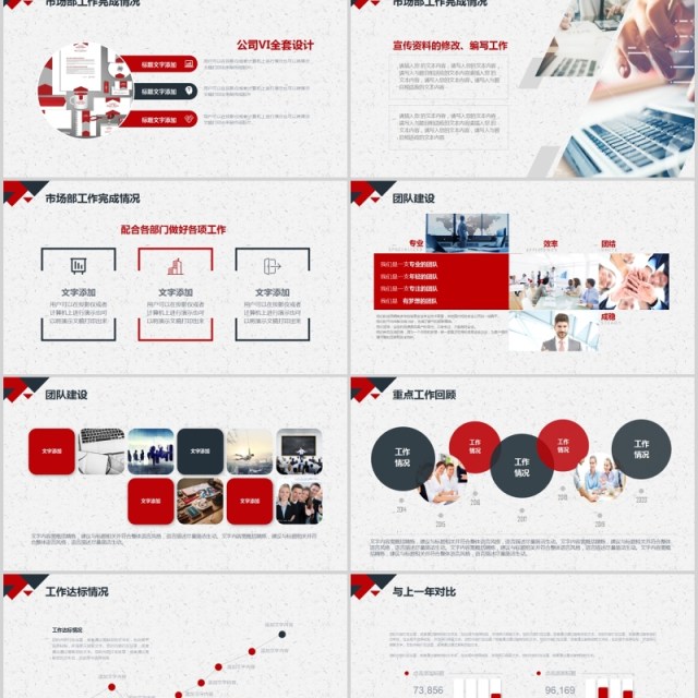 创意市场部年终总结工作计划PPT模板汇报