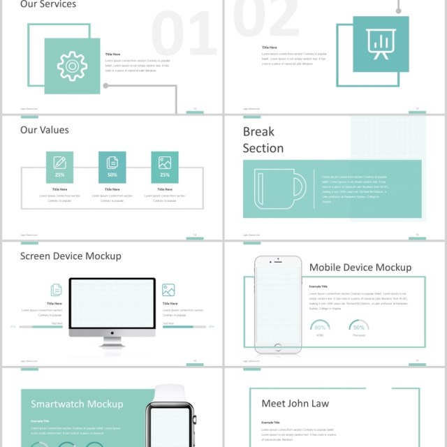 项目计划产品介绍宣传PPT模板版式设计Logic - Powerpoint Template