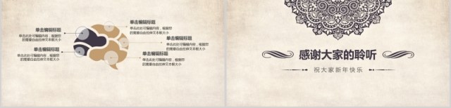 复古古典花纹年终汇报PPT模板 复古古典花纹年终汇报PPT模板