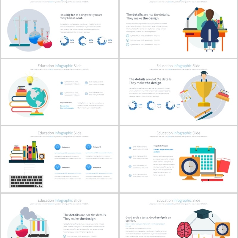 教育PPT信息图表模板Education PowerPoint Infographics Main