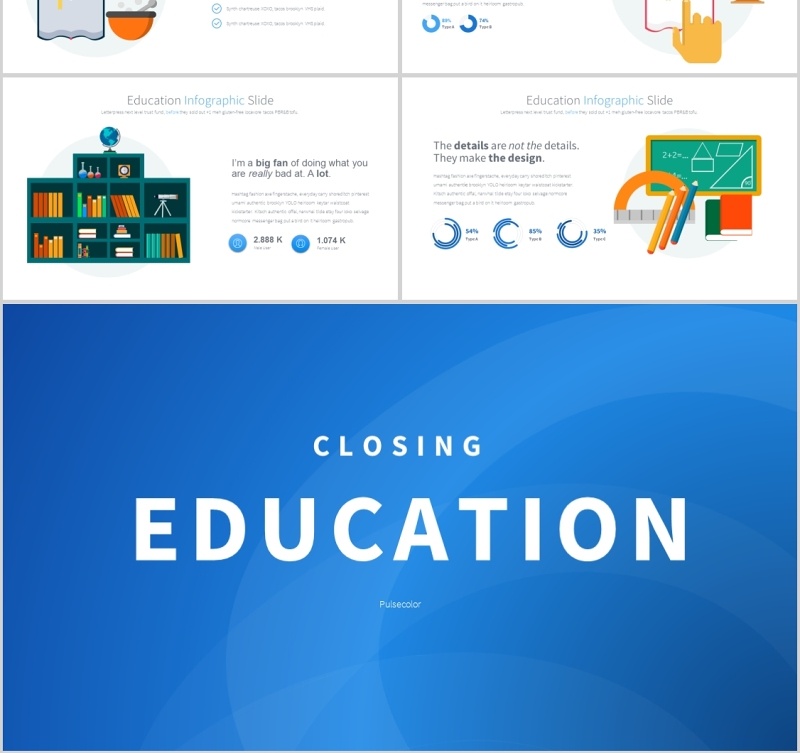 教育PPT信息图表模板Education PowerPoint Infographics Main