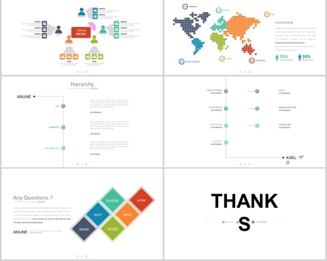 商务并列信息图表可视化演示PPT图片排版素材模板AKUOK Powerpoint