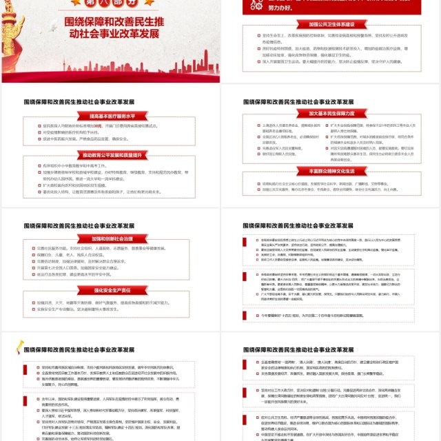 聚焦两会专题报告政府工作总结学习PPT模板