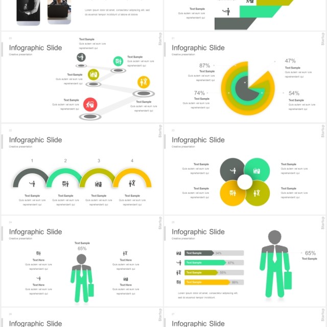 项目启动报告总结PPT数据图表素材模板startup powerpoint template