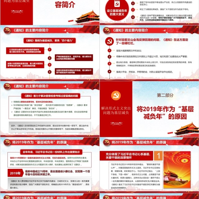关于解决形式主义突出问题为基层减负微党课PPT模板 关于解决形式主义突出问题为基层减负微党课PPT模板