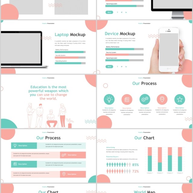 创意教育机构PPT图片排版模板Kreativa - Creative Agency Powerpoint Template 创意教育机构PPT图片排版模板Kreativa - Creative Agency Powerpoint Template