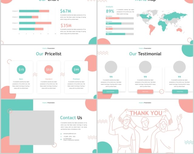 创意教育机构PPT图片排版模板Kreativa - Creative Agency Powerpoint Template