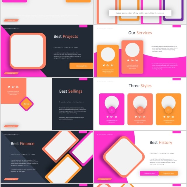 橙子水果展示美食PPT模板Orangi Powerpoint Template