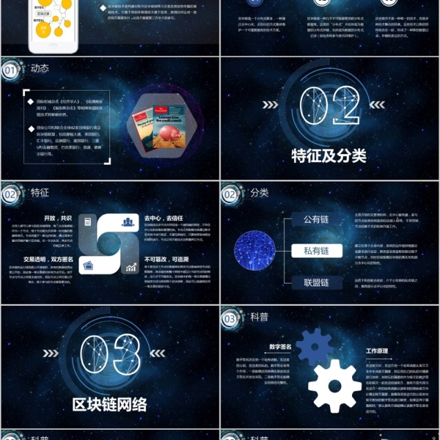 高端科技比特币区块链简介PPT模板 高端科技比特币区块链简介PPT模板