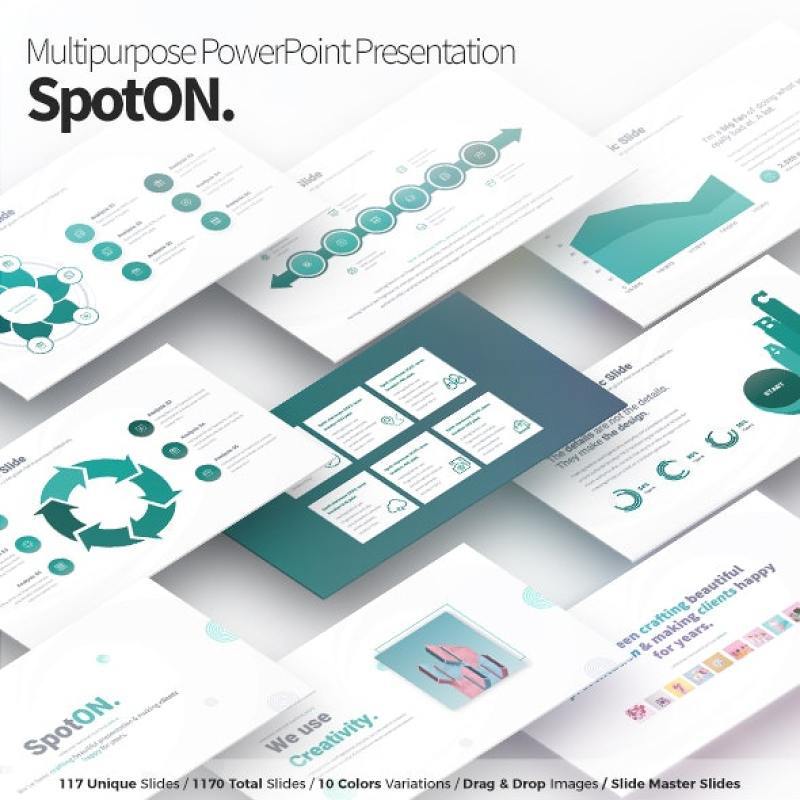 多用途PPT信息图表图文模板SpotON Multipurpose PowerPoint Presentation