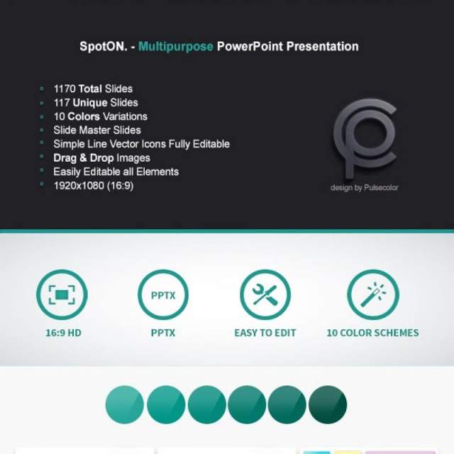 多用途PPT信息图表图文模板SpotON Multipurpose PowerPoint Presentation