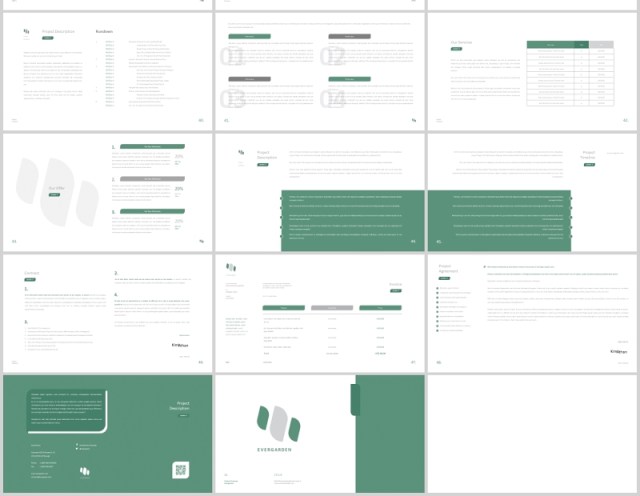 绿色商务工作PPT图片占位符版式设计模板Evergarden Powerpoint 绿色商务工作PPT图片占位符版式设计模板Evergarden Powerpoint