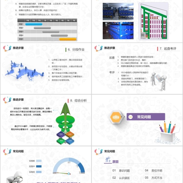 多彩5S案例分析现场管理培训企业公司PPT模板