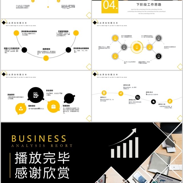商务大气经营分析工作汇报PPT模板
