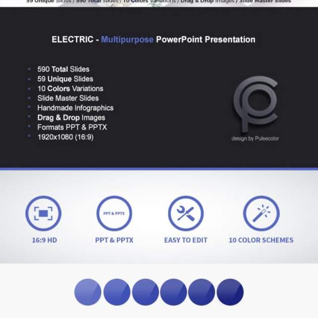 电子多功能PPT信息图表模板Electric Multipurpose PowerPoint Presentation