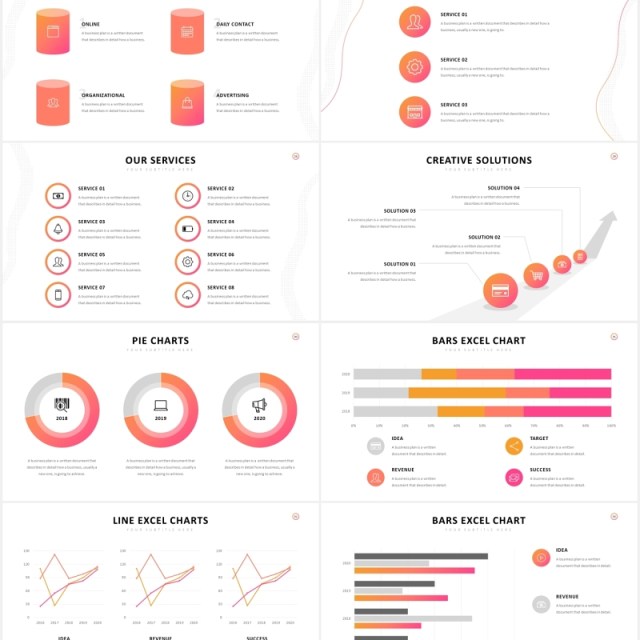 时尚简洁公司宣传介绍PPT图片排版模板Company Profile Powerpoint Template