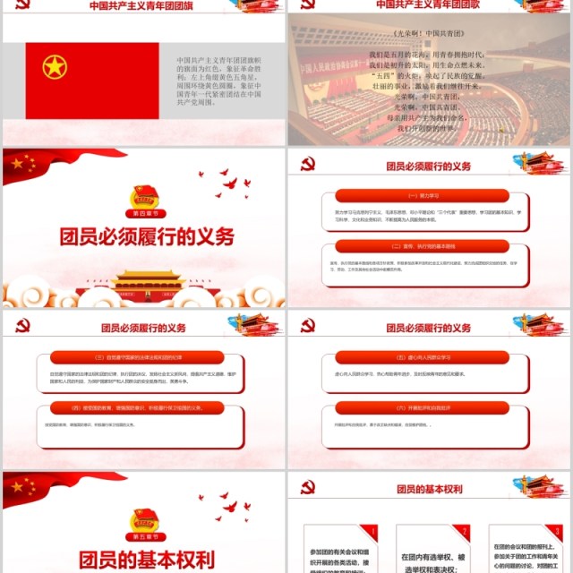 红色做合格共青团员纪念五四运动PPT模板党政党课党建 红色做合格共青团员纪念五四运动PPT模板党政党课党建