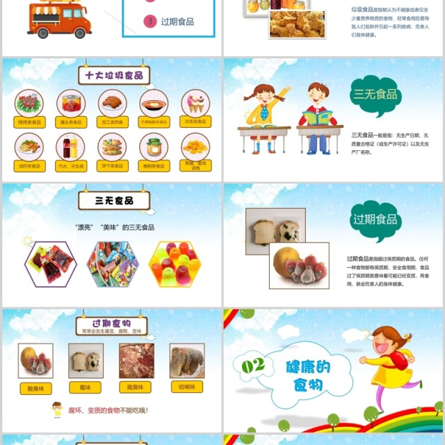 学生食品安全教育课件PPT模板 学生食品安全教育课件PPT模板