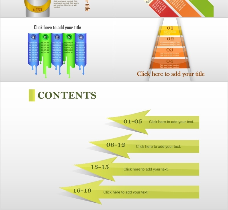创意动态PPT标题目录标签图表信息模板