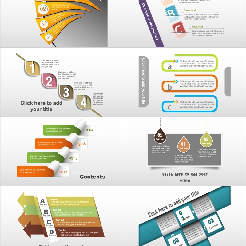 创意动态PPT标题目录标签图表信息模板