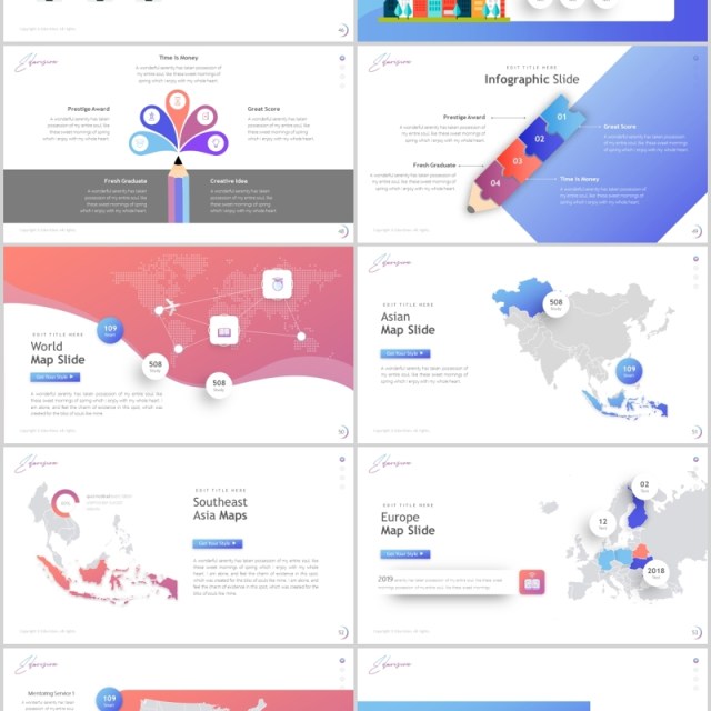 高端时尚教育培训行业PPT图片排版国外设计模板Eduvision - Education Powerpoint Template 高端时尚教育培训行业PPT图片排版国外设计模板Eduvision - Education Powerpoint Template